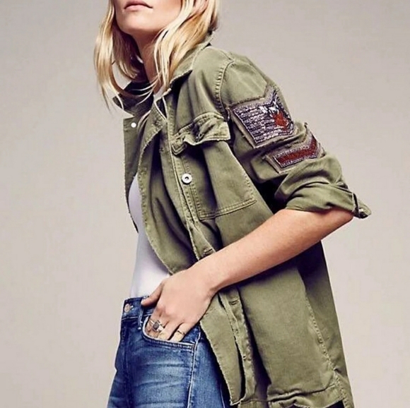 Free People Jackets & Blazers - *SOLD*Free people military tan jacket